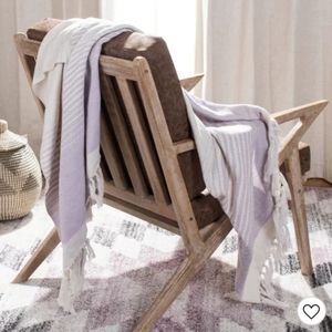 Kayra Throw Blanket - Purple/Beige - 50" x 60"